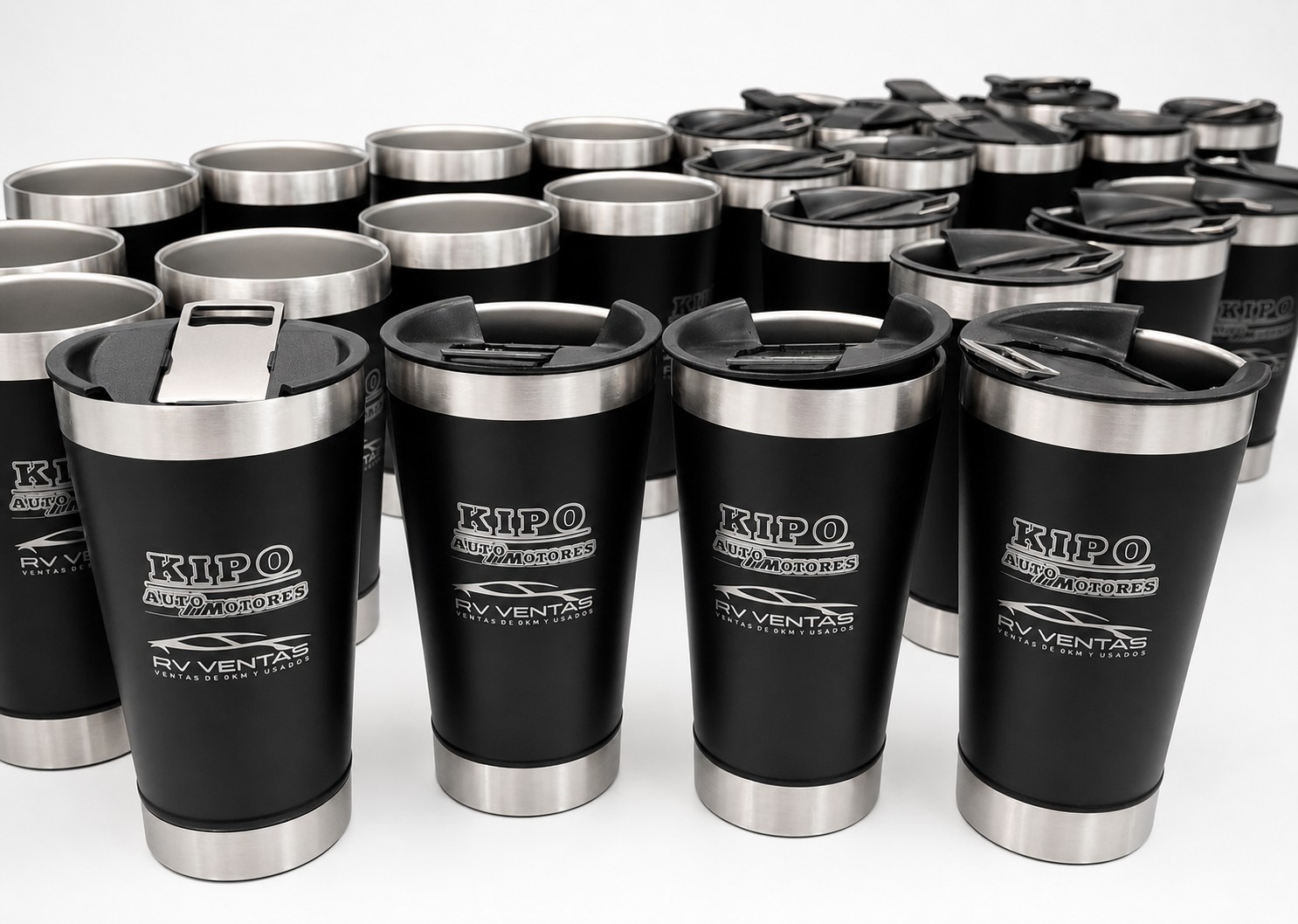 Vasos térmicos personalizados para KIPO Automotores y RV Ventas